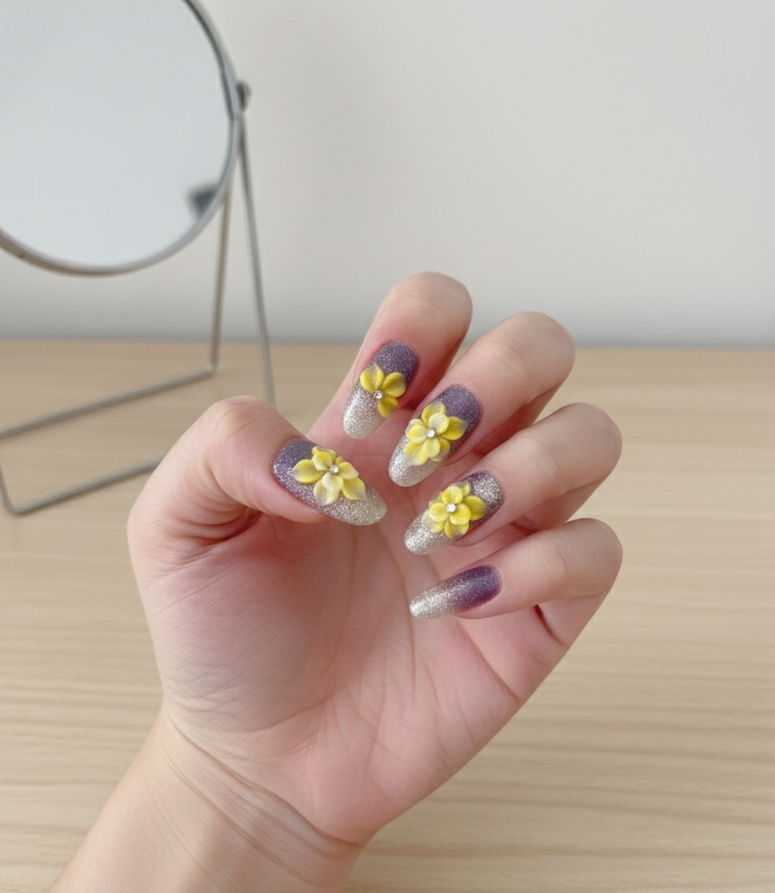 🌺🌙 Twilight Plumeria Glow