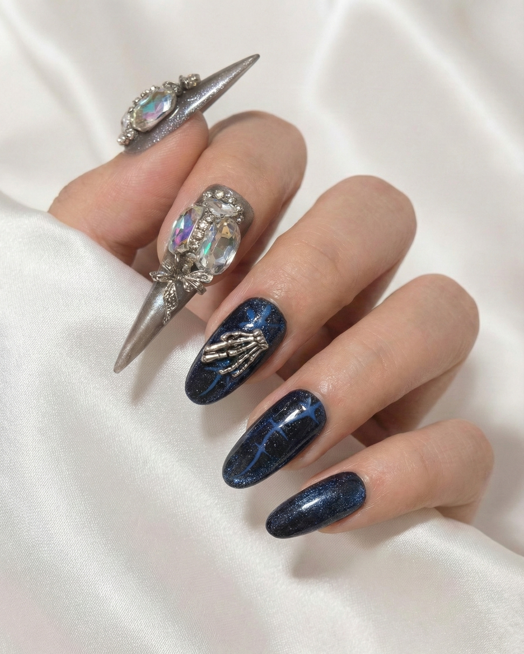 💀✨ Midnight Crystal Bones