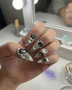 ❄️🖤 Silver Stardust Rocker Gem