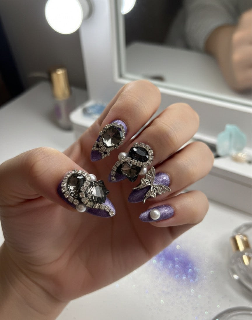 🦋💜 Midnight Velvet Fairy Gem