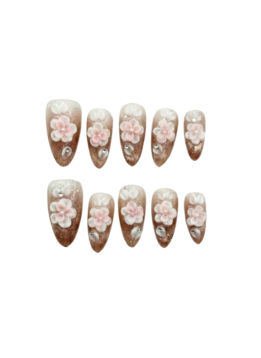 🌸☕ Latte Blossom Dewdrops