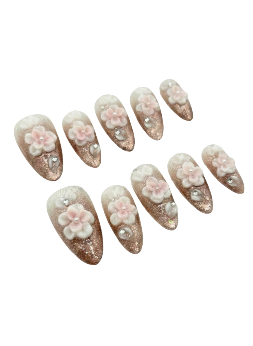 🌸☕ Latte Blossom Dewdrops