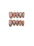 🌸🤎 Mocha Garden Blossoms