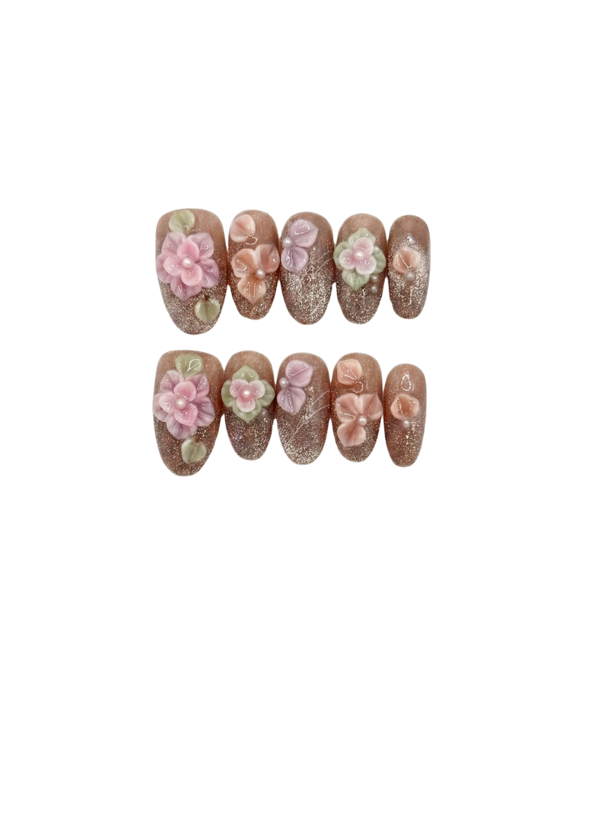 🌸🤎 Mocha Garden Blossoms