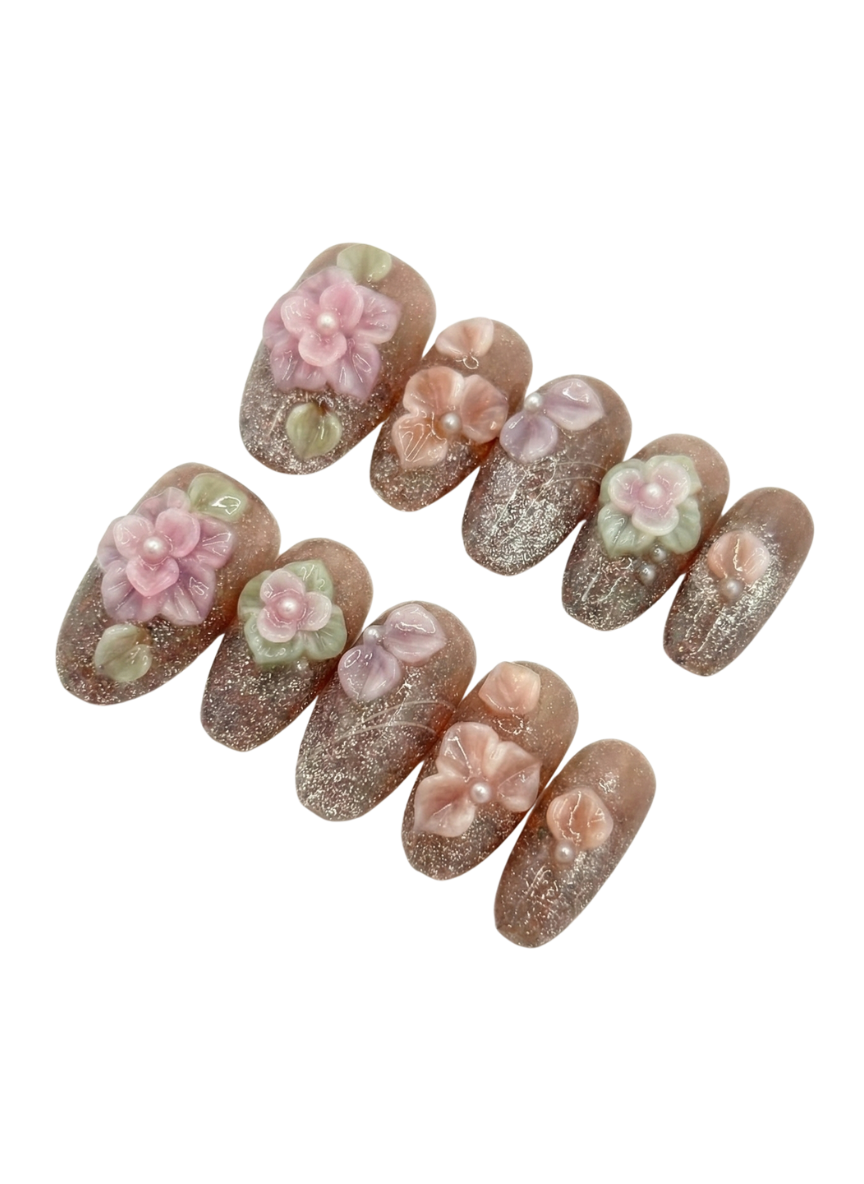 🌸🤎 Mocha Garden Blossoms