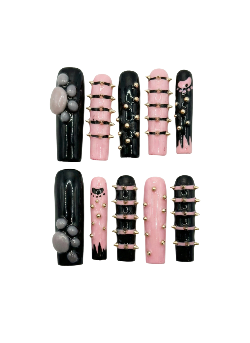 🩷🖤 Bubblegum Punk Spikes