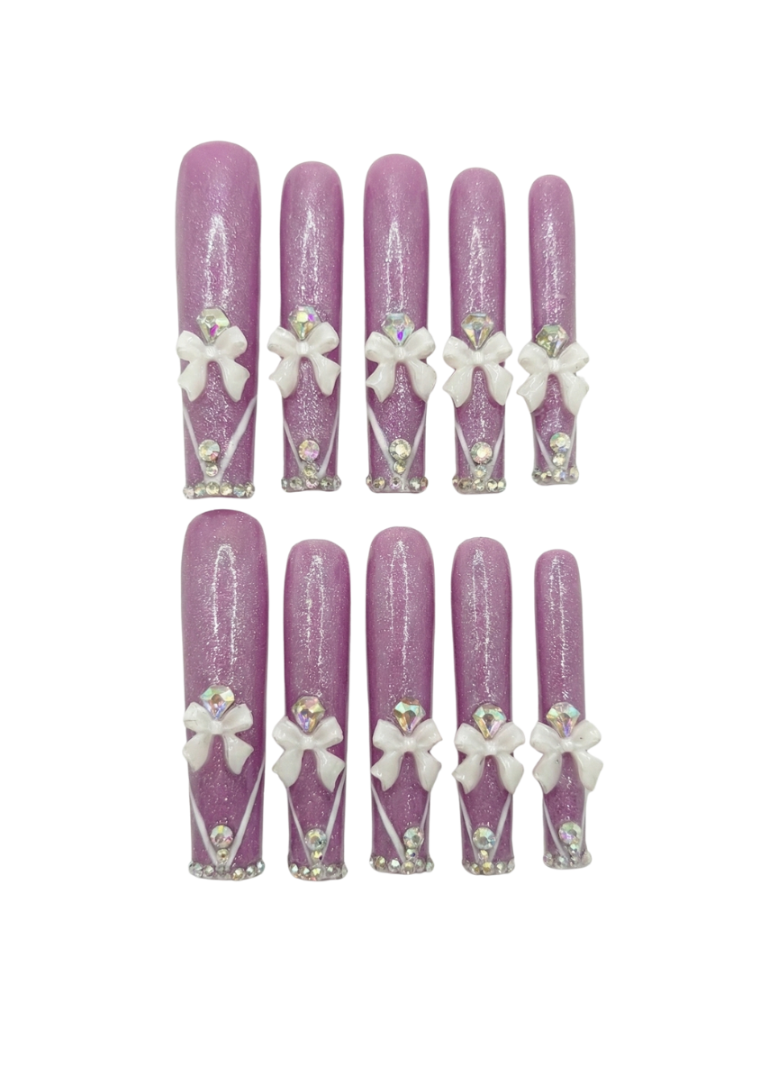 💜🎀 Lavender Ballerina Bows