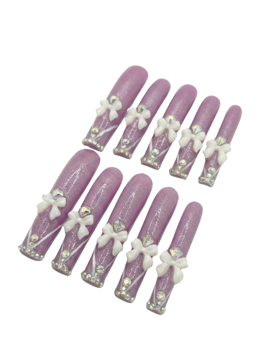 💜🎀 Lavender Ballerina Bows