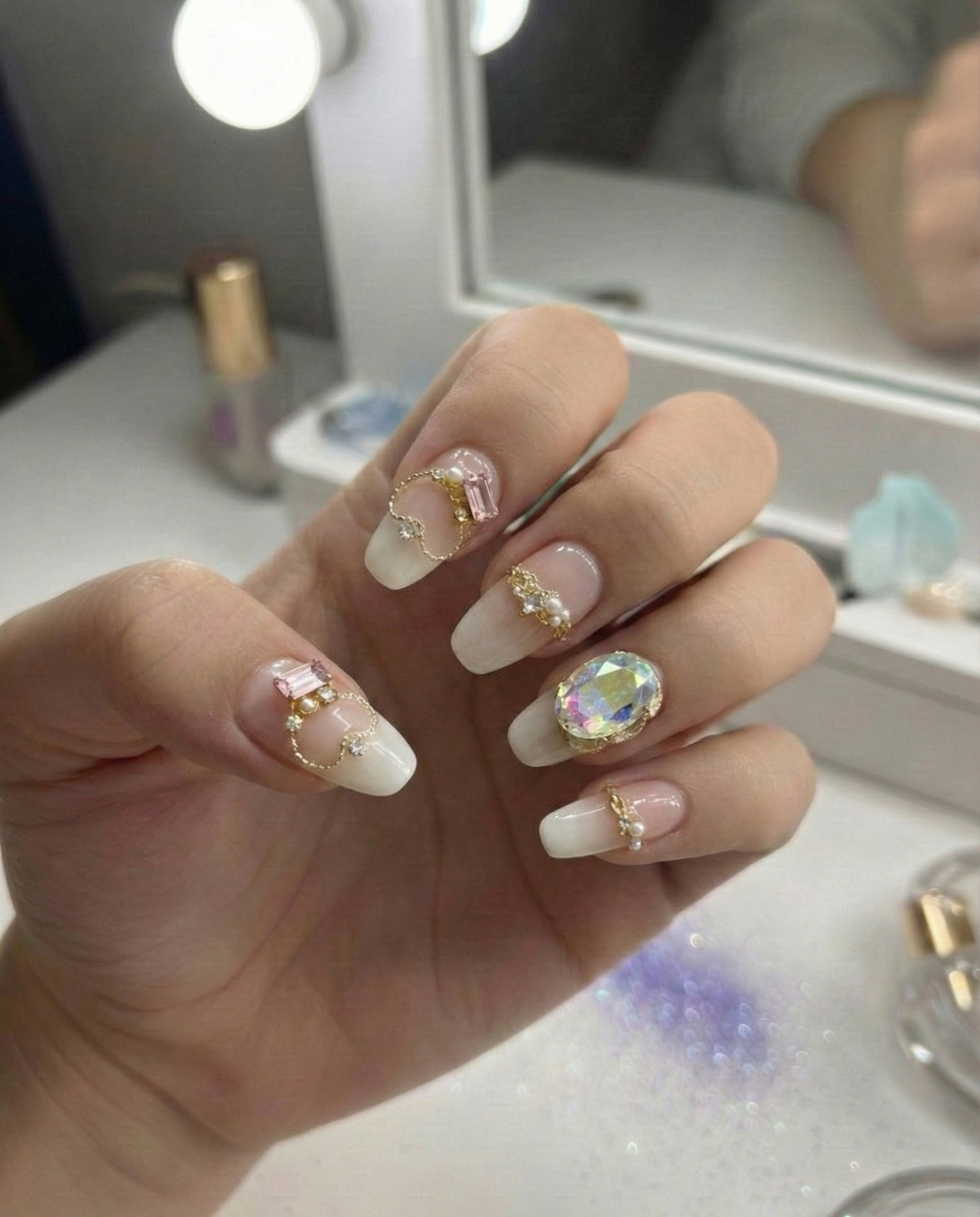 👑✨ Champagne Crystal Tiara