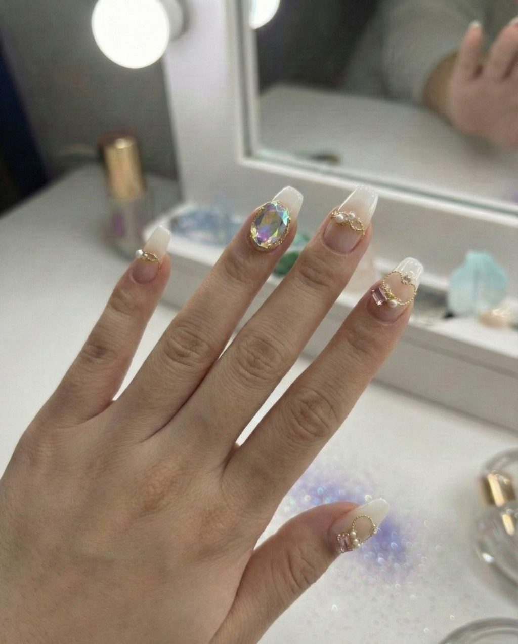 👑✨ Champagne Crystal Tiara