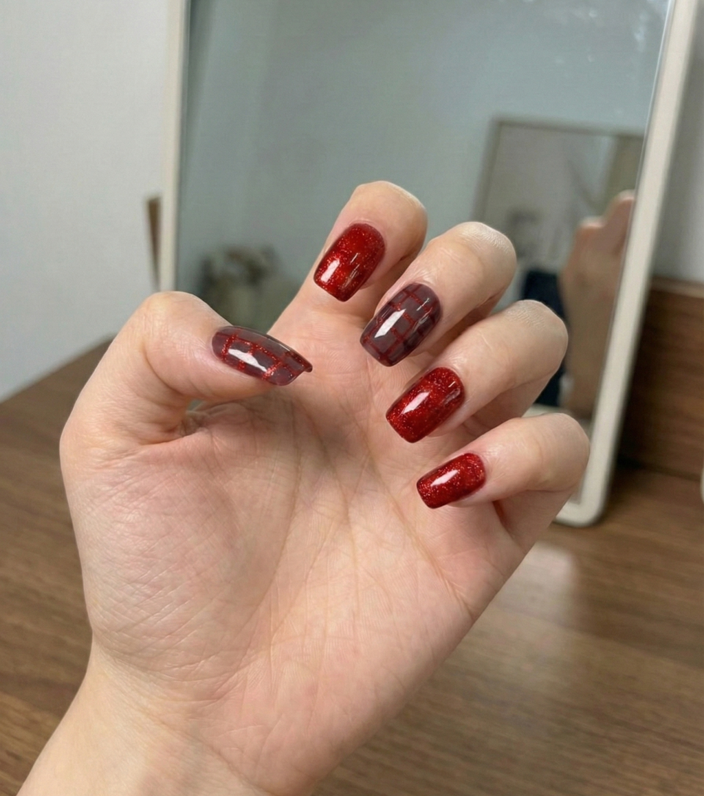 🧣❤️ Crimson Plaid Crush