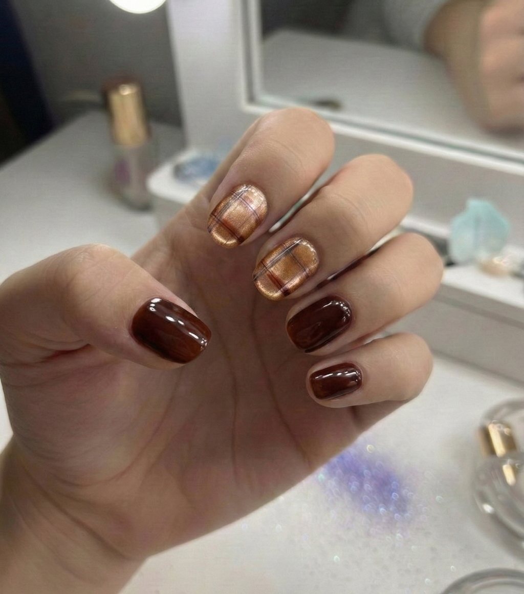 ☕🤎 Caramel Latte Plaid