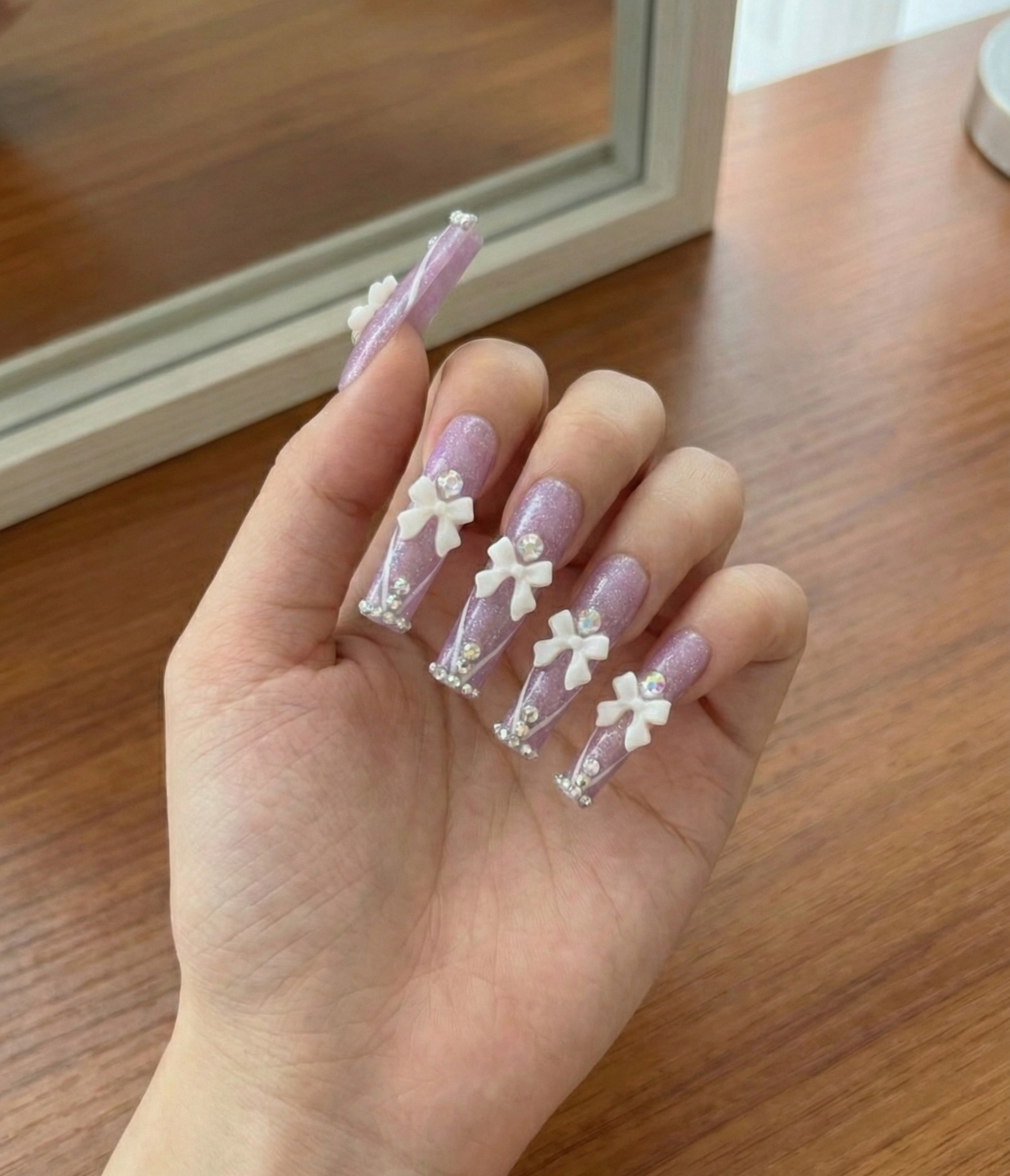 💜🎀 Lavender Ballerina Bows