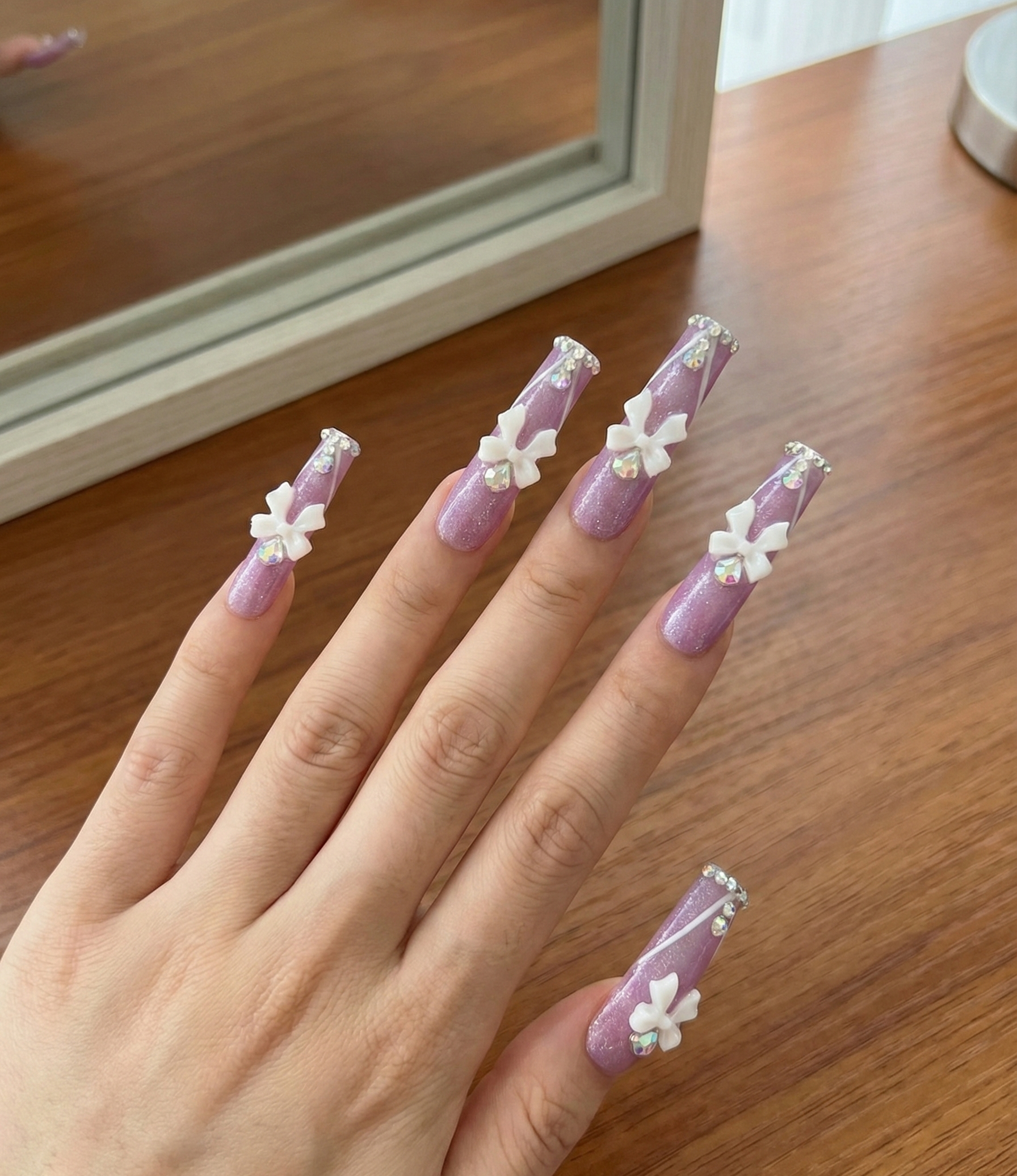 💜🎀 Lavender Ballerina Bows